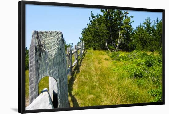 Nantucket Island Weathered Wood Fence Photo Poster-null-Framed Poster