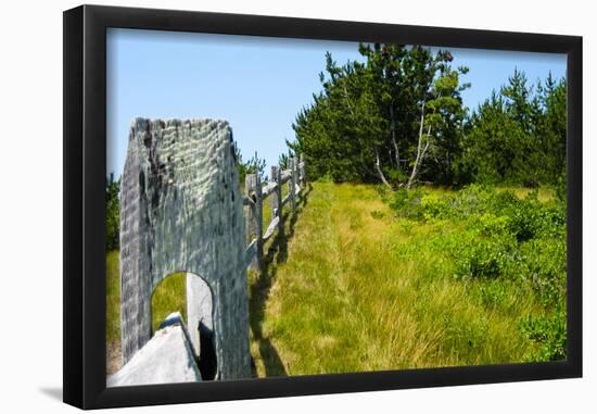 Nantucket Island Weathered Wood Fence Photo Poster-null-Framed Poster