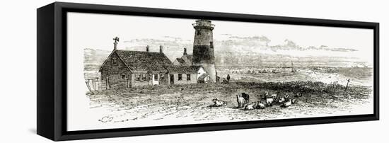 Nantucket Lighthouse, Massachusetts, C.1870, from 'American Pictures', Published by the Religious…-null-Framed Stretched Canvas