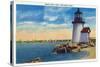 Nantucket, Massachusetts - Brant Point Lighthouse Scene-Lantern Press-Stretched Canvas