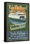 Nantucket, Massachusetts - Ferry Ride-Lantern Press-Framed Stretched Canvas