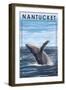 Nantucket, Massachusetts - Humpback Whale-Lantern Press-Framed Art Print