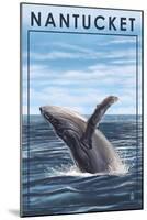 Nantucket, Massachusetts - Humpback Whale-Lantern Press-Mounted Art Print