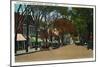 Nantucket, Massachusetts - Main Street View of Business Section-Lantern Press-Mounted Art Print