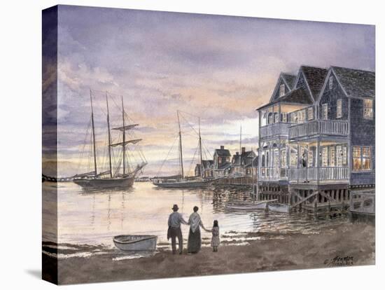 Nantucket Sunset-Stanton Manolakas-Stretched Canvas