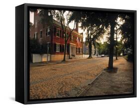 Nantucket Town, Nantucket Island, Massachusetts, USA-Walter Bibikow-Framed Stretched Canvas