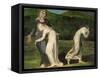 Naomi Entreating Ruth and Orpah to Return to the Land of Moab-William Blake-Framed Stretched Canvas