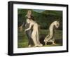 Naomi Entreating Ruth and Orpah to Return to the Land of Moab-William Blake-Framed Giclee Print