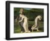 Naomi Entreating Ruth and Orpah to Return to the Land of Moab-William Blake-Framed Giclee Print