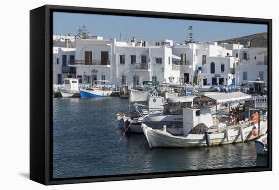 Naoussa Harbour, Paros, Cyclades, Greek Islands, Greece-Rolf Richardson-Framed Stretched Canvas