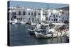 Naoussa Harbour, Paros, Cyclades, Greek Islands, Greece-Rolf Richardson-Stretched Canvas