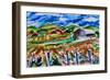 Napa in Autumn, 2017, (watercolor on paper)-Richard Fox-Framed Giclee Print