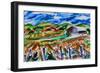 Napa in Autumn, 2017, (watercolor on paper)-Richard Fox-Framed Giclee Print