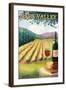 Napa Valley, California Wine Country-Lantern Press-Framed Art Print