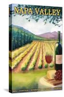 Napa Valley, California Wine Country-Lantern Press-Stretched Canvas