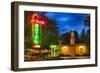 Napa Valley Motel Neon Sign-George Oze-Framed Photographic Print