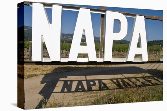 Napa Valley Sign-George Oze-Stretched Canvas