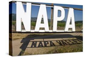 Napa Valley Sign-George Oze-Stretched Canvas