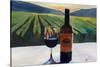 Napa Valley Wine Bottle with Red Wine-Markus Bleichner-Stretched Canvas