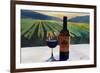 Napa Valley Wine Bottle with Red Wine-Markus Bleichner-Framed Premium Giclee Print