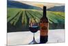 Napa Valley Wine Bottle with Red Wine-Markus Bleichner-Mounted Premium Giclee Print