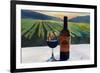 Napa Valley Wine Bottle with Red Wine-Markus Bleichner-Framed Art Print