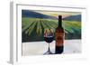 Napa Valley Wine Bottle with Red Wine-Markus Bleichner-Framed Art Print