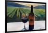 Napa Valley Wine Bottle with Red Wine-Markus Bleichner-Framed Art Print