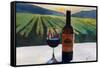 Napa Valley Wine Bottle with Red Wine-Markus Bleichner-Framed Stretched Canvas