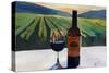 Napa Valley Wine Bottle with Red Wine-Markus Bleichner-Stretched Canvas