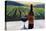 Napa Valley Wine Bottle with Red Wine-Markus Bleichner-Stretched Canvas