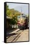 Napa Valley Wine Train in Train Station, California, USA-Cindy Miller Hopkins-Framed Stretched Canvas