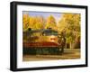 Napa Valley Wine Train Rolls through Rutherford, California, USA-John Alves-Framed Premium Photographic Print