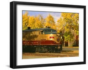 Napa Valley Wine Train Rolls through Rutherford, California, USA-John Alves-Framed Photographic Print