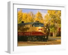 Napa Valley Wine Train Rolls through Rutherford, California, USA-John Alves-Framed Photographic Print