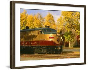 Napa Valley Wine Train Rolls through Rutherford, California, USA-John Alves-Framed Photographic Print