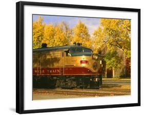 Napa Valley Wine Train Rolls through Rutherford, California, USA-John Alves-Framed Photographic Print