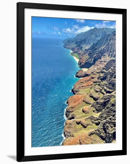 Napali Coast Helicopter Ride in Kauai Hawaii-William Dunn-Framed Photographic Print