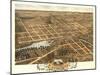 Naperville, Illinois - Panoramic Map-Lantern Press-Mounted Art Print