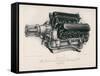 Napier Lion Engine-null-Framed Stretched Canvas