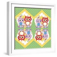 Napkin Owl-Maria Trad-Framed Giclee Print