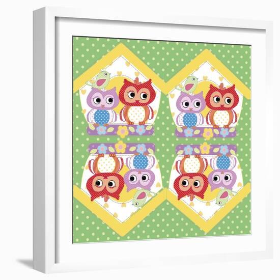 Napkin Owl-Maria Trad-Framed Giclee Print