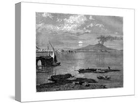 Naples and Mount Vesuvius, from Pausilippe, Italy, 19th Century-null-Stretched Canvas