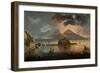 Naples at Night with Vesuvius Erupting-Pietro Antoniani-Framed Giclee Print