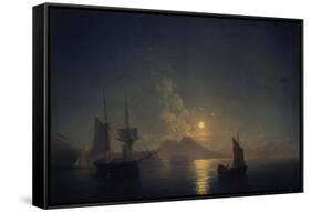 Naples by Night, 1850-Ivan Konstantinovich Aivazovsky-Framed Stretched Canvas