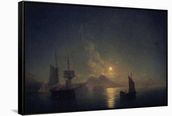 Naples by Night, 1850-Ivan Konstantinovich Aivazovsky-Framed Stretched Canvas