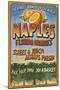 Naples, Florida - Orange Grove Vintage Sign-Lantern Press-Mounted Art Print