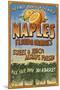 Naples, Florida - Orange Grove Vintage Sign-Lantern Press-Mounted Art Print