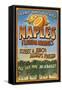 Naples, Florida - Orange Grove Vintage Sign-Lantern Press-Framed Stretched Canvas