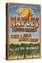 Naples, Florida - Orange Grove Vintage Sign-Lantern Press-Stretched Canvas